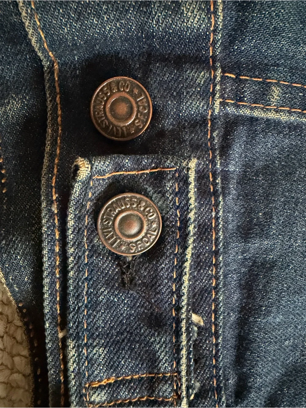 Vintage 60s 70s Levi’s Big E Type 3 III Trucker Denim Jacket USA Dark Wash Rare - Picture 6 of 16